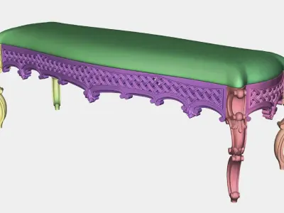 Carved super table for CNC 02 3D model