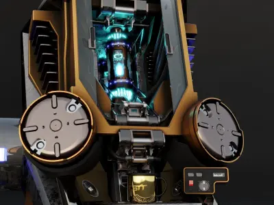 Power shard coffee machine in Satisfactory style 3D model