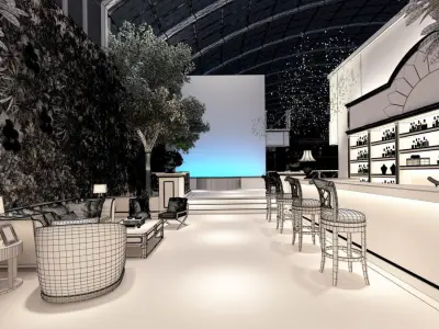 Business Restaurant - Coffee - Banquet  16 3D model
