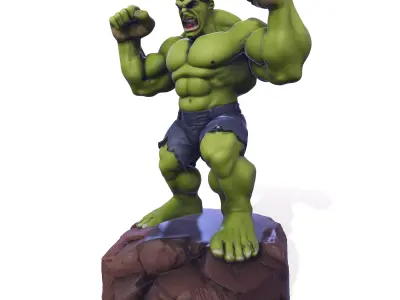 Gamma Rage  HighPoly Hulk 3D print model