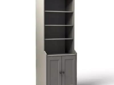 HAUGA - High cabinet with 2 doors 3D model