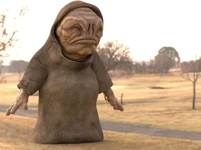 STAR WARS ALIEN CREATURE Low-poly 3D model