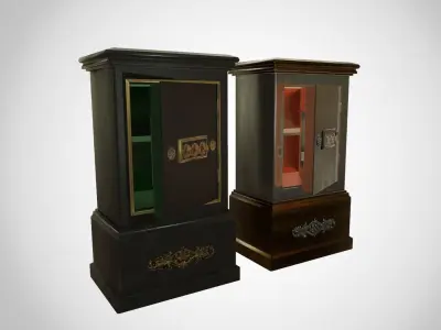 Antique safe  Low-poly 3D model