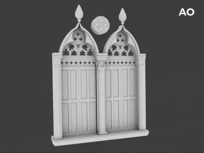 Medieval windows 3D model