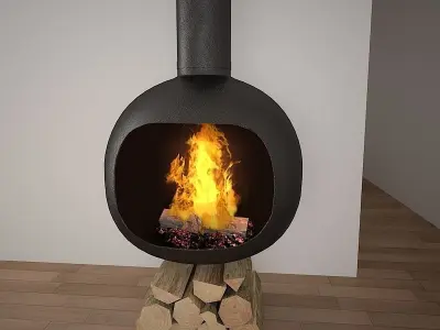 Fire place 01 3D model