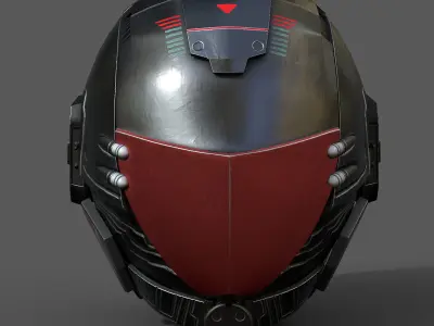 Helmet scifi fantasy space millitary cyborg armor develop  Low-poly 3D model