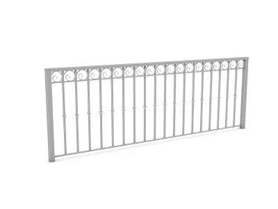 3D modern railing 07 Low-poly 3D model