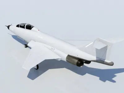 McDonnell F-101B  Voodoo Static Low Poly Paint Ready Low-poly 3D model