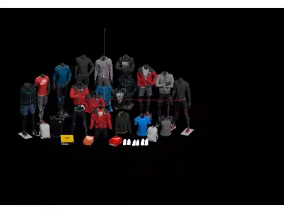 Sports apparel display 3D model