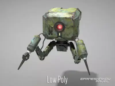 Dron01 robot Low-poly 3D model