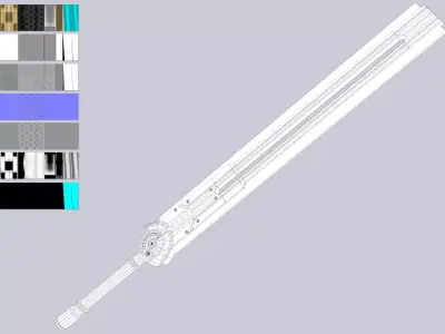 Scifi greatsword Low-poly 3D model