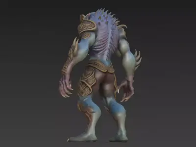Armored Humanoid Monster Variant 3D Model 3D model
