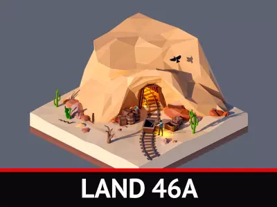 land 46A Low-poly 3D model