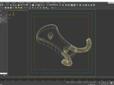 Furniture Door Handle Knob 3d model 25 Low-poly 3D model