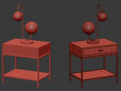 Pelle Table Lamp Low-poly 3D model