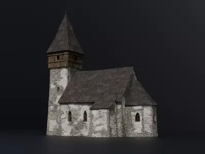 Old Medieval Church Free 3D model