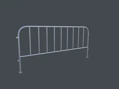 Crowd Control Barrier Low-poly 3D model