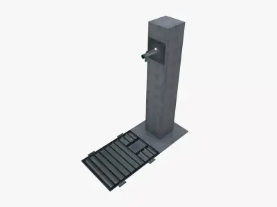 Drinking Fountain Low-poly 3D model