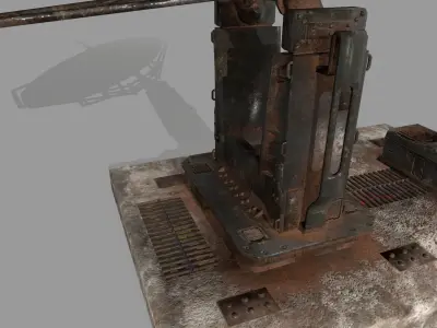 satalite old satellite dish Low-poly 3D model