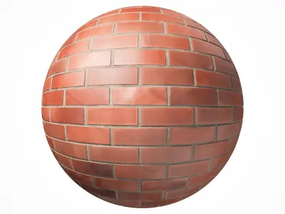 Red shiny brick wall texture Texture