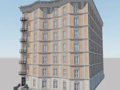 New York City Apartment Building 05 THREEDEE INC Low-poly 3D model