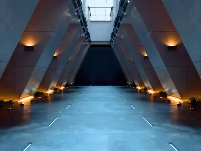 Free Concrete Brutalist Locations - Set of three Free 3D model