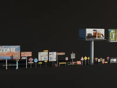 Asset Pack 1 City Decoration Low-poly 3D model
