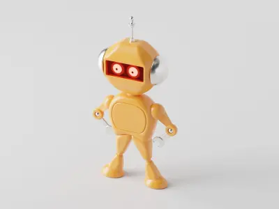 Simple Robot Low-poly 3D model