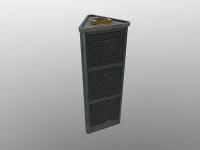 Cyberpunk City - Building 45 -2023 Skyscrape Low-poly 3D model