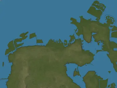 Bahrain Low-poly 3D model