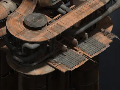 SUBD Scifi Megascale Industrial Building 03 3D model