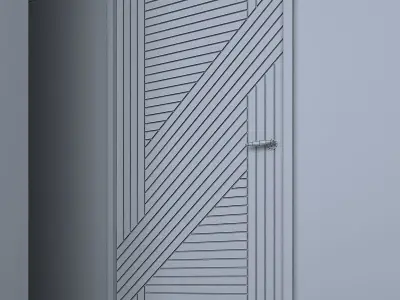 Door Wood Low-poly 3D model
