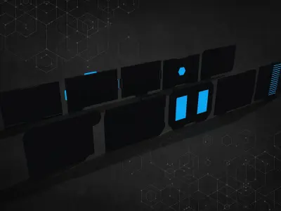 Sci-Fi Monitor Collection 3D model