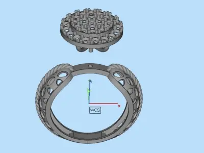 0129 - Cocktail Ring 3D print model