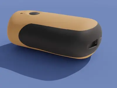 Crank-powered Pocket Flashlight 3D model