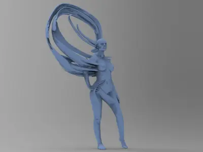 Art Deco Victorian fantasy architecture statue 3D model