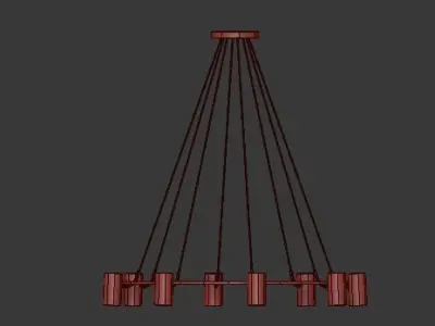 CHAMPEAUX ROUND CHANDELIER 48 3D model