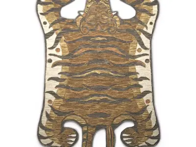 Justina Blakeney Loloi Feroz FER Gold Area RUG Low-poly 3D model