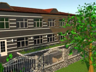 school building 3D model