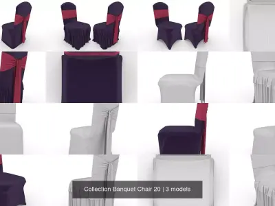 Collection Banquet Chair 20 3D Model Pack