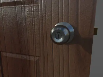 Low Poly Door wooden Low-poly 3D model order