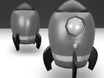 Low poly rocket 3d model ship Free 3D model