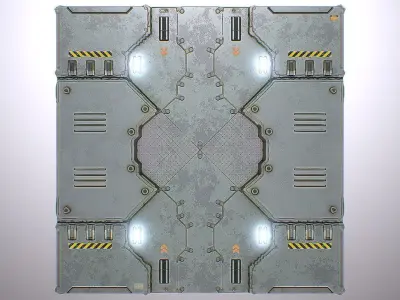 PBR Sci-Fi Spaceship Texture 61 Low-poly 3D model