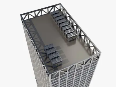 Buildings City 3 Low-poly 3D model