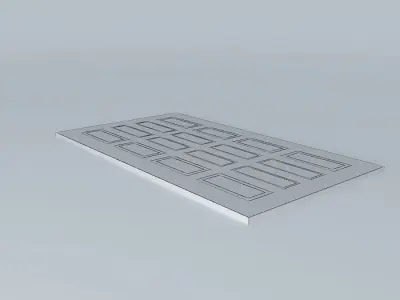 Wooden door 3D model 10