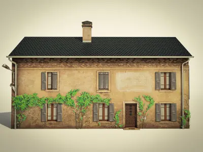 Farmer House Low Poly PBR Low-poly 3D model