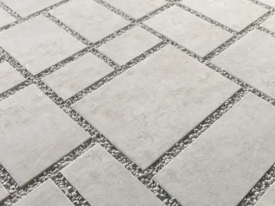 Paving tile pebble n9 3D model