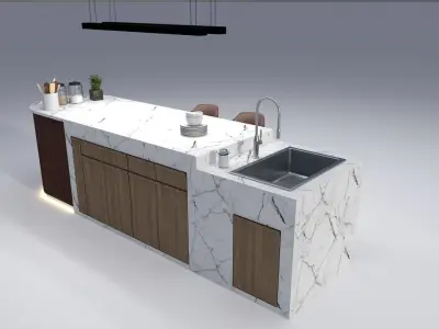 KITCHEN ISLAND 3D print model