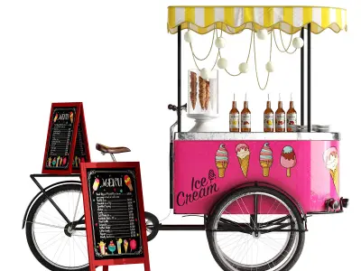Ice cream bicycle 2 3D model