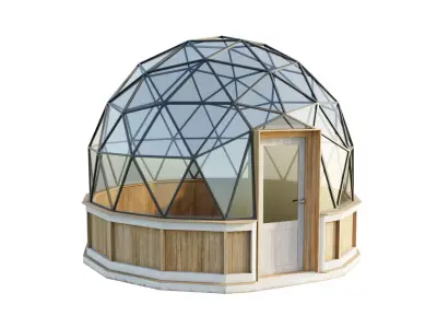 Geodesic dome Greenhouse 3D model